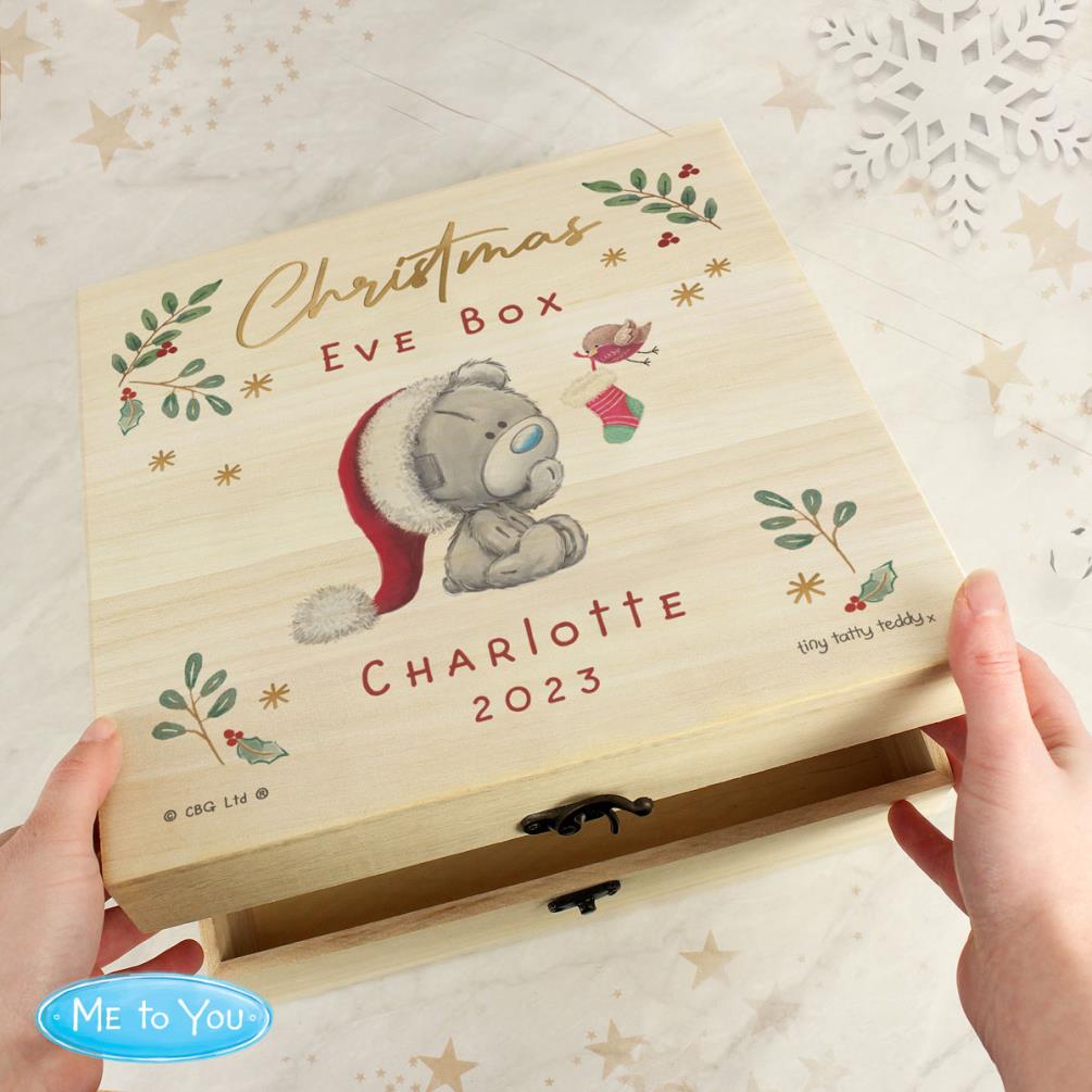 Personalised Winter Explorer Christmas Eve Large Wooden Keepsake Box Extra Image 2